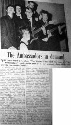 The Ambassadors in demand 50 years ago this week